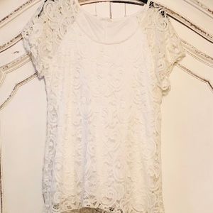 Off White Lace Top